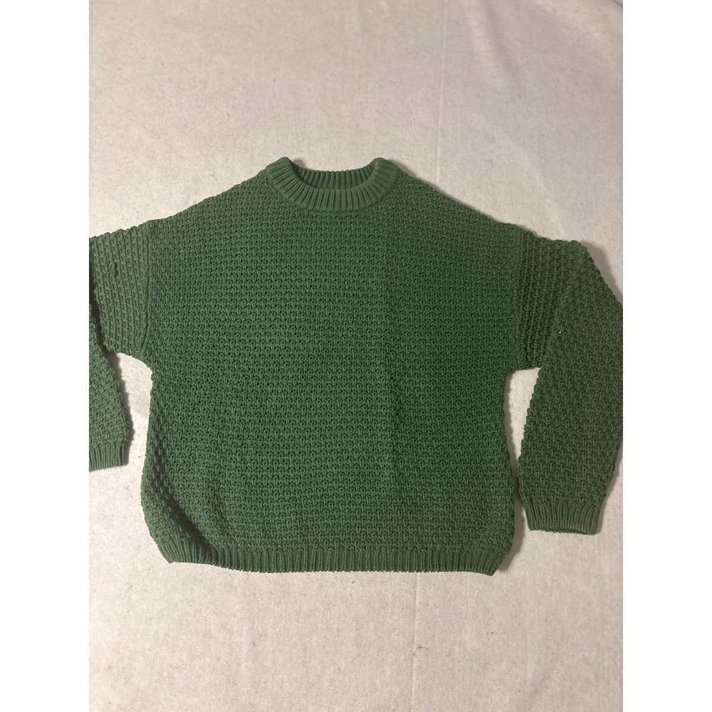 Universal thread Waffle Knit Sweater Womens Large Green Good Pullover RN17730